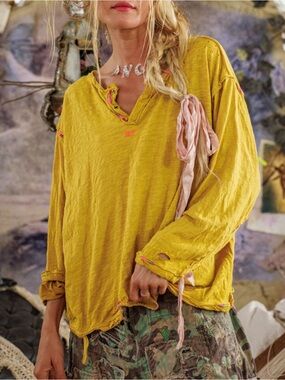 Magnolia Pearl Julien Henley Long Sleeve Tee